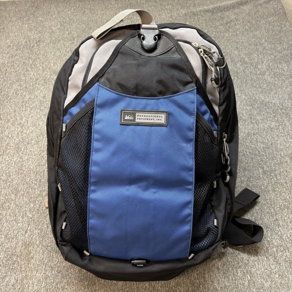 Vintage REI Outdoor Backpack Blue Hiking Daypack Retro Camping Pack